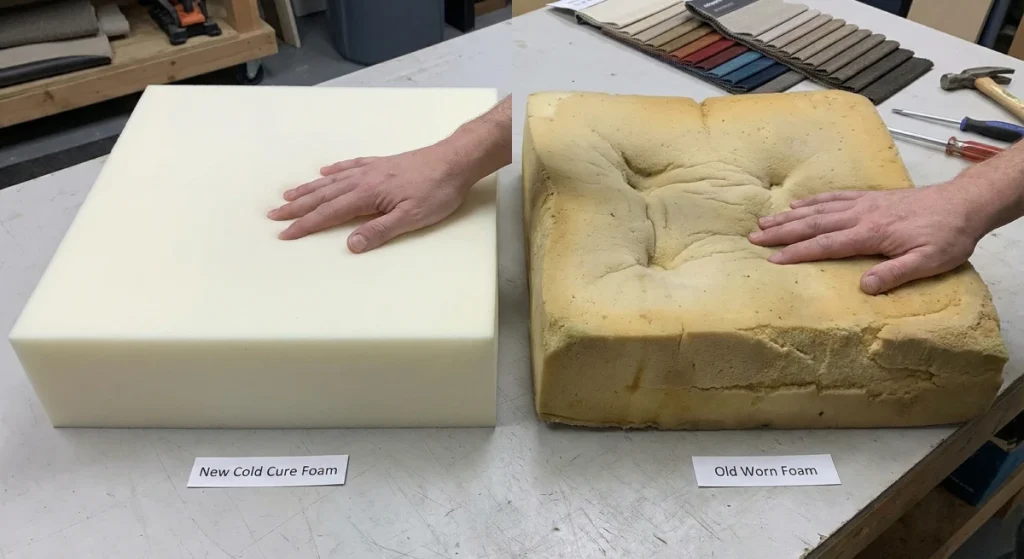 فرق بین فوم صندلی نو و کهنه، خرابی فوم صندلی را چطور تشخیص دهیم