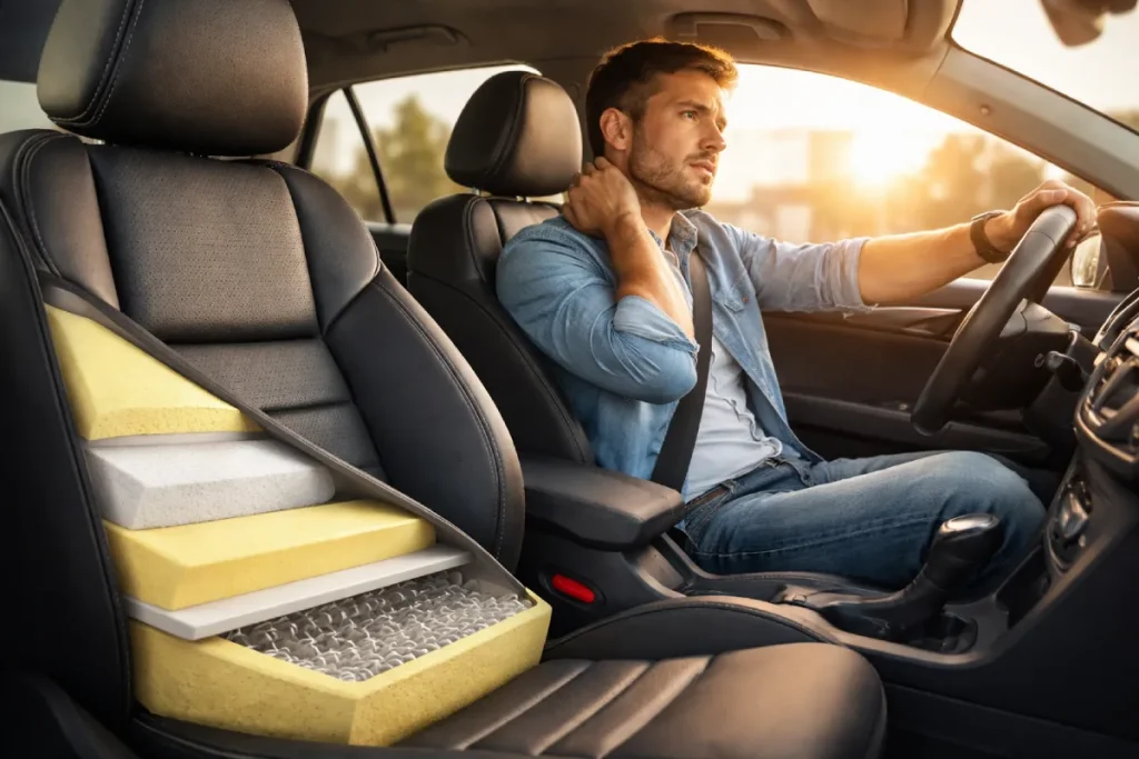 فوم صندلی و تاثیر آن بر رانندگی طولانی‌مدت: چرا بعضی صندلی‌ها شما را خسته می‌کنند؟